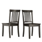 Mission Back Wood Dining Chairs (Set of 2) - Antique Black Finish