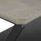 Black Finish Light Grey Fiber Cement Top Table - Coffee Table