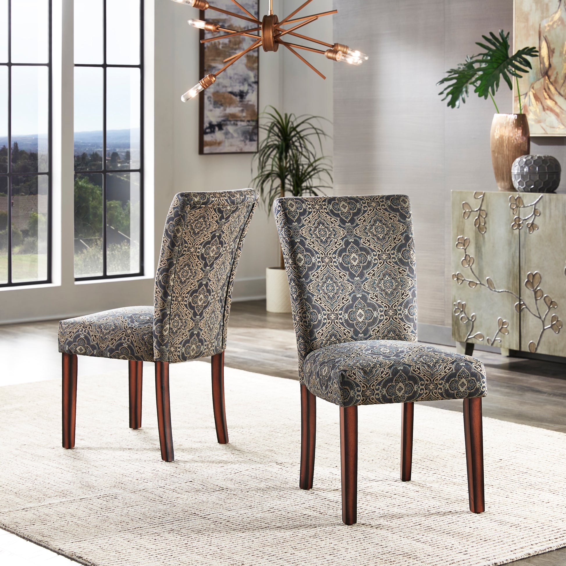 Print Parsons Dining Side Chairs (Set of 2) Espresso Finish