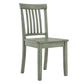 Two-Tone Round 5-Piece Dining Set - Antique Sage Finish, Mission Back Chairs