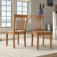60-inch Rectangular Oak Finish Dining Set - Mission Back Chairs, 7-Piece Set