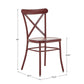 Metal Dining Chairs (Set of 2) - Antique Berry Red