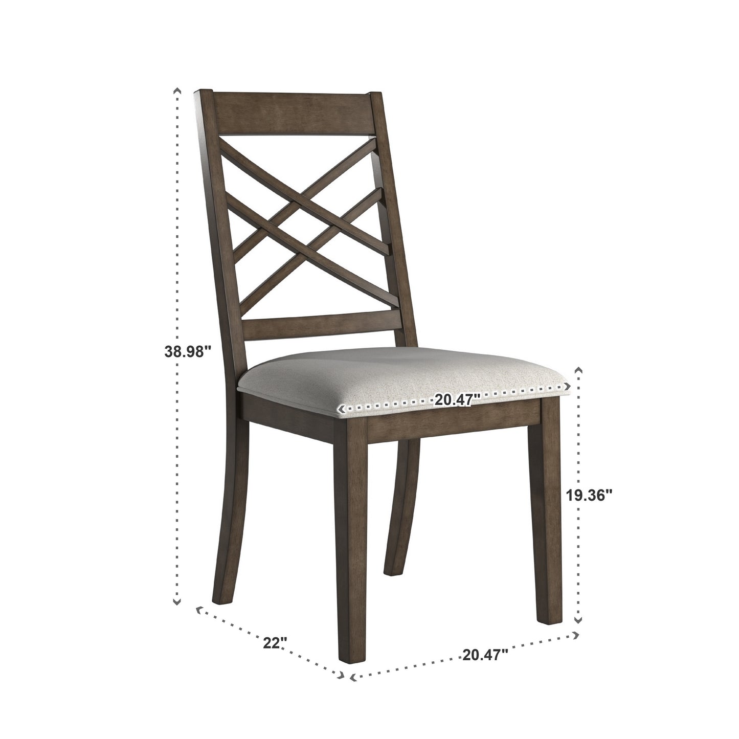 Espresso Finish Dining Chairs (Set of 2)
