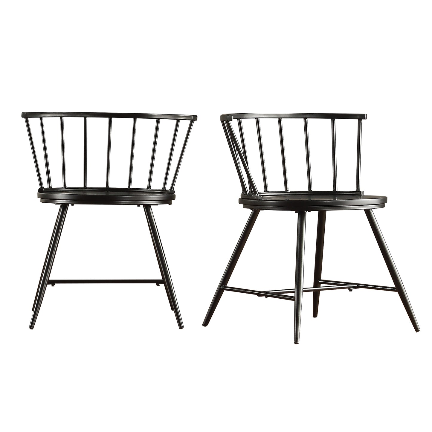 Low Back Windsor Classic Dining Chairs (Set of 2) - Black