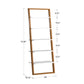 Two-Tone Leaning Ladder Bookcase - Natural and White Finish