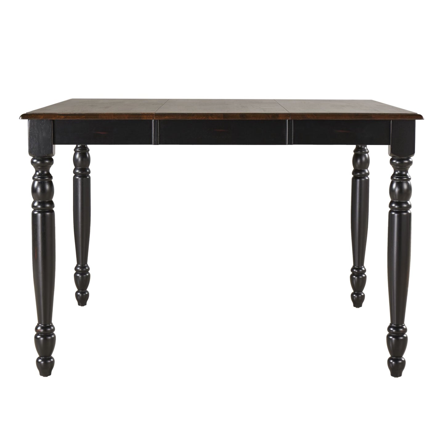 36"-54" Two-Tone Extending Counter Height Dining Table - Antique Black with Cherry Top Finish