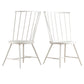 High Back Windsor Classic Dining Chairs (Set of 2) - White