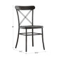 Oak Finish Oval 7-Piece Dining Set - Black Finish Chairs