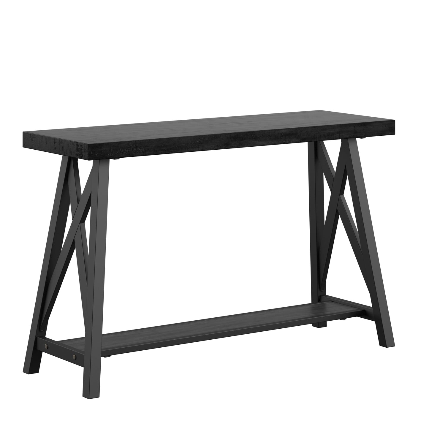 Sofa Table with Shelf - Black