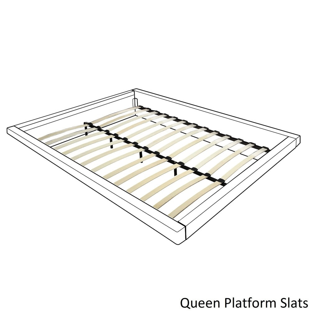 Beige Linen Chesterfield Platform Bed - Queen