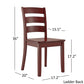 Wood 5-Piece Breakfast Nook Set - Antique Berry Red Finish, Ladder Back, Round Table