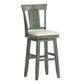 Panel Back Wood Swivel Bar Stool - Antique Sage Finish