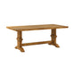 Two-Tone Rectangular Solid Wood Top Dining Table - Oak Finish