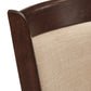 Upholstered Back Swivel Stool - 24" Counter Height, Cherry Finish, Beige Linen