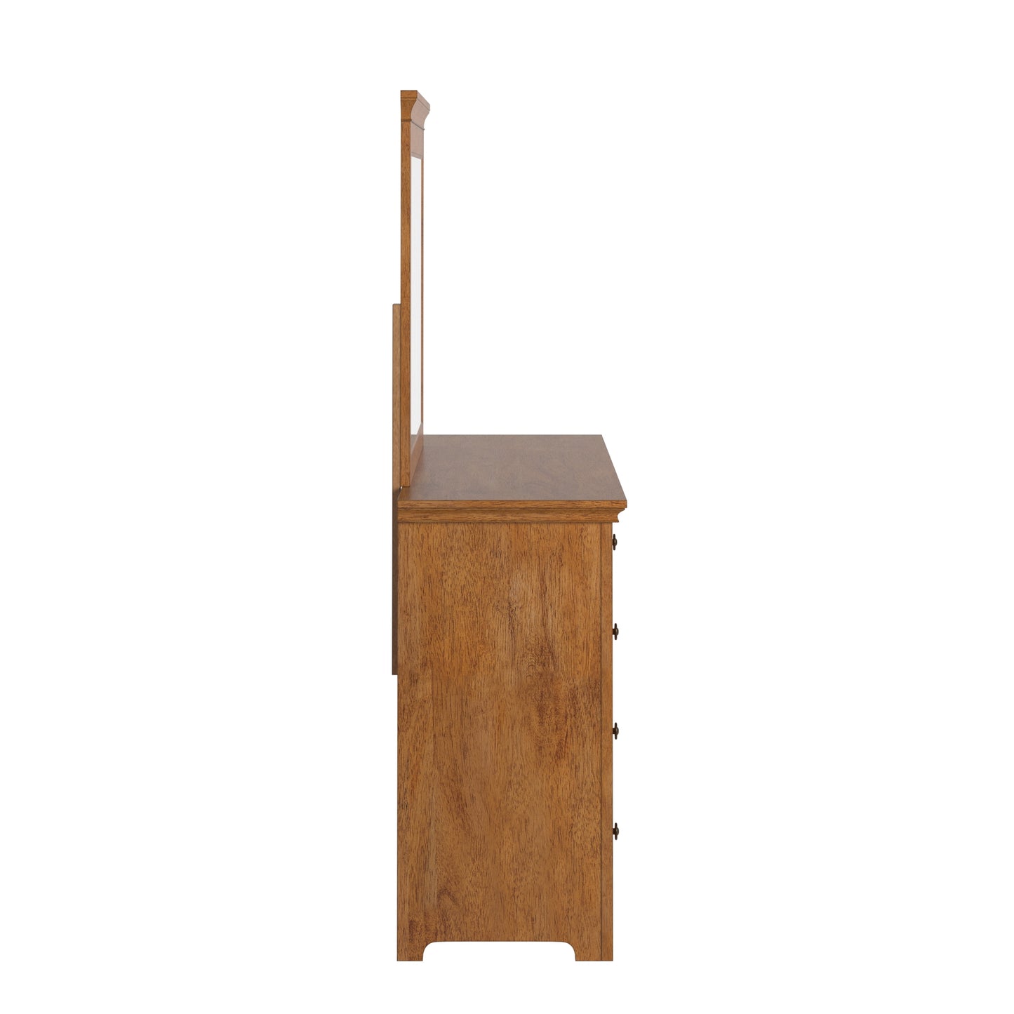 9-Drawer Wood Modular Storage Dresser - Oak Finish, Dresser and Mirror Set