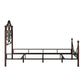 Graceful Scroll Bronze Iron Bed - King