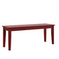 Wood 5-Piece Breakfast Nook Set - Antique Berry Red Finish, Ladder Back, Rectangular Table