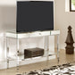 Mirrored 1-Drawer TV Stand - Chrome