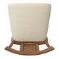 Panel Back Counter Height Wood Swivel Chair - Oak Finish
