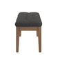 Premium Tufted Reclaimed 52-inch Upholstered Bench - Dark Grey Linen