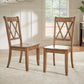Oak Finish Oval 5-Piece Dining Set - Oak Finish Chairs