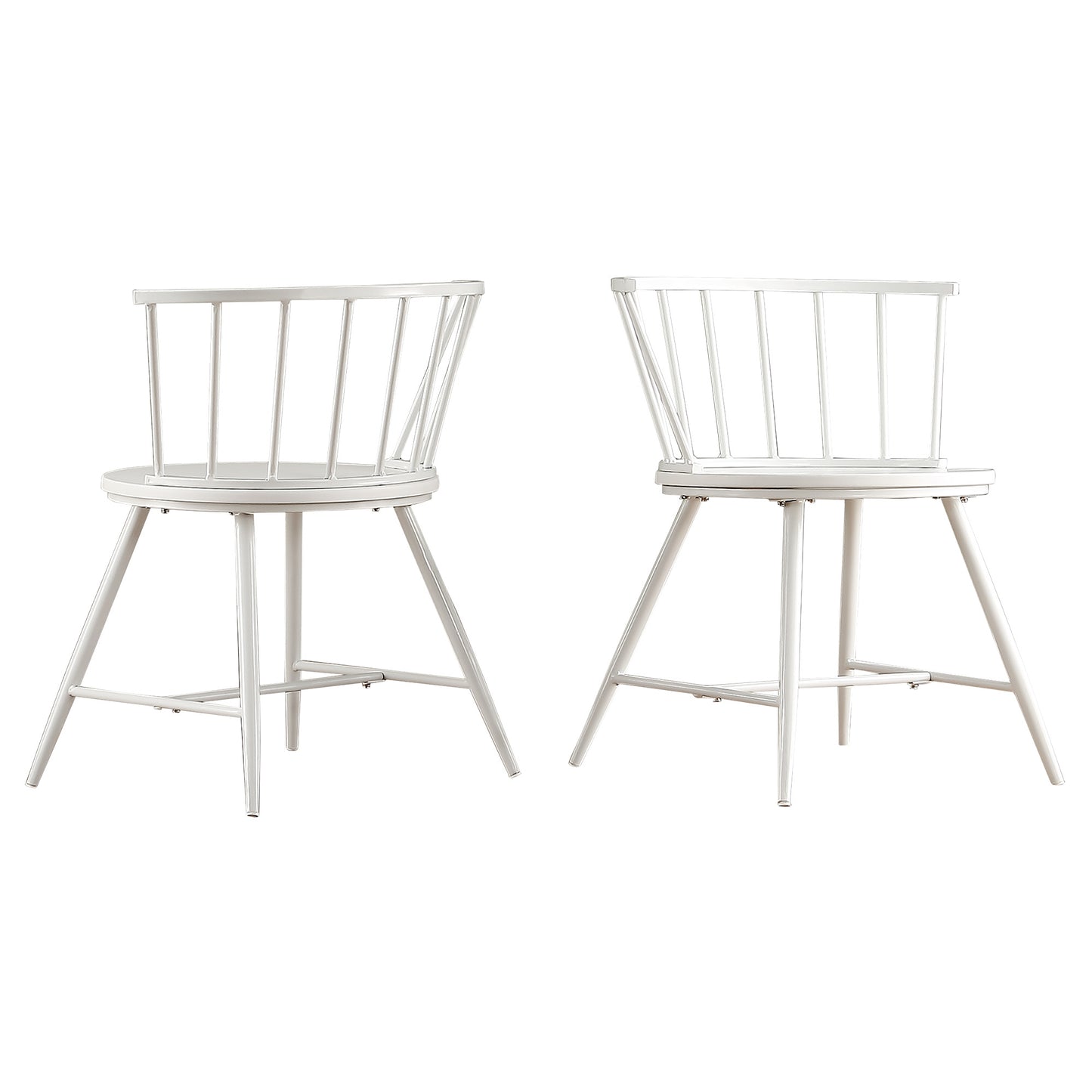 Low Back Windsor Classic Dining Chairs (Set of 2) - White