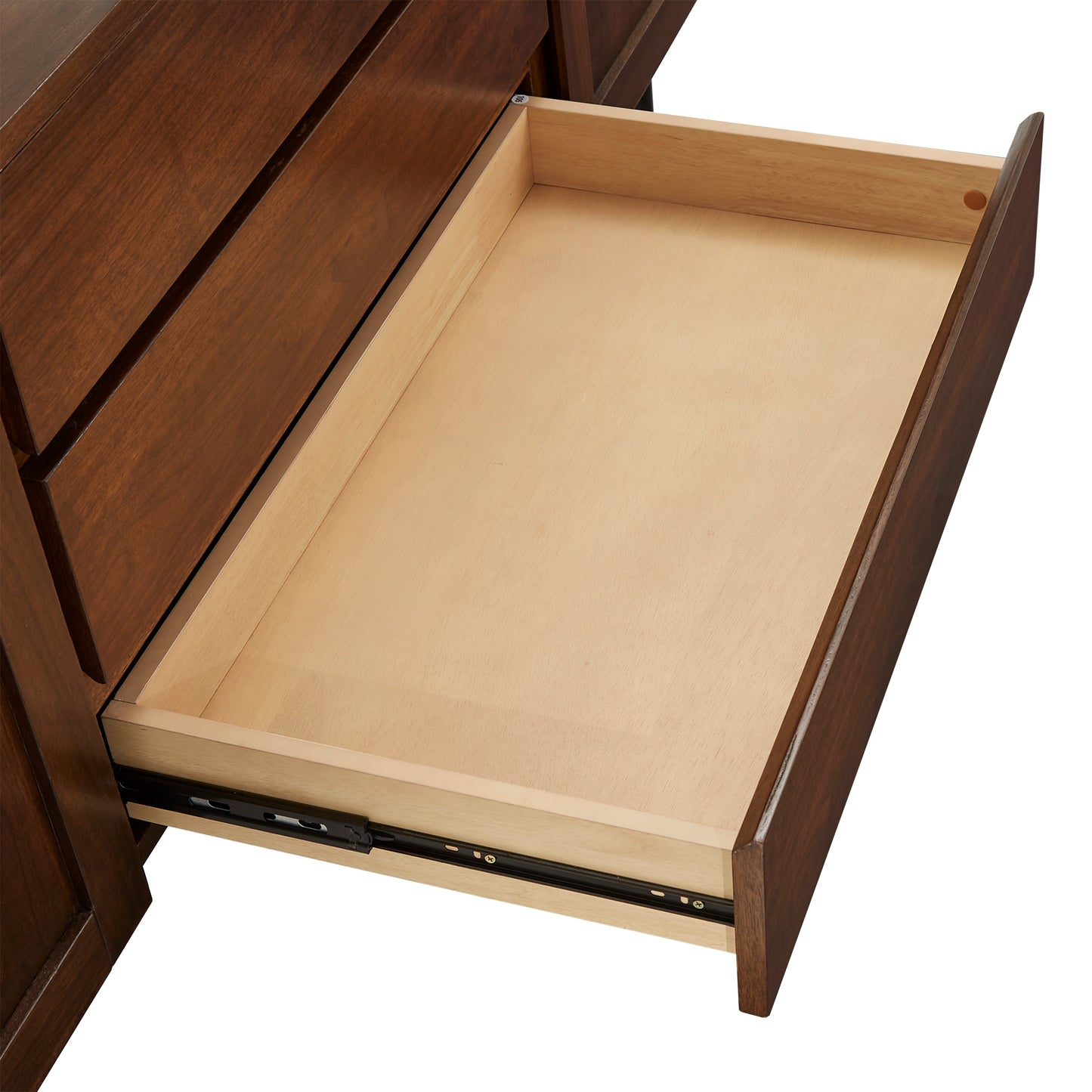 Wood and Metal 2-Door and 3-Drawer Server