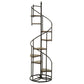 Black Finish Metal Spiral Staircase Display Shelf