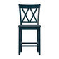Double X-Back Counter Height Chairs (Set of 2) - Antique Denim Finish