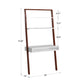 Two-Tone Leaning Ladder Desk - Espresso and White Finish