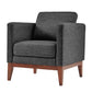 Linen Upholstered Accent Chair - Dark Grey Linen