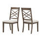 Espresso Finish Dining Chairs (Set of 2)