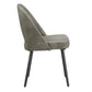 Upholstered Dining Chairs (Set of 2) - Light Gray PU Leather