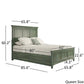 Wood Panel Platform Storage Bed - Antique Grey Finish, 2 Sides of Storage with 4 Drawers, Queen Size