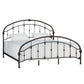 Curved Double Top Arches Victorian Iron Bed - Antique Dark Bronze, King Size
