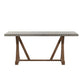 Rustic Pine Concrete Table Top Dining Table - Concrete-Topped