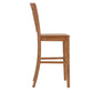 Slat Back Bar Height Chairs (Set of 2) - Oak Finish