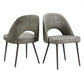 Upholstered Dining Chairs (Set of 2) - Light Gray PU Leather