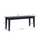 Wood Dining Bench - Antique Denim Finish