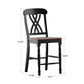 Counter Height Two-Tone Extending Dining Set - Antique Black, 5-Piece Set