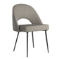 Upholstered Dining Chairs (Set of 2) - Dark Grey  Herringbone Fabric
