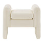 Ivory White Boucle Bench - Small