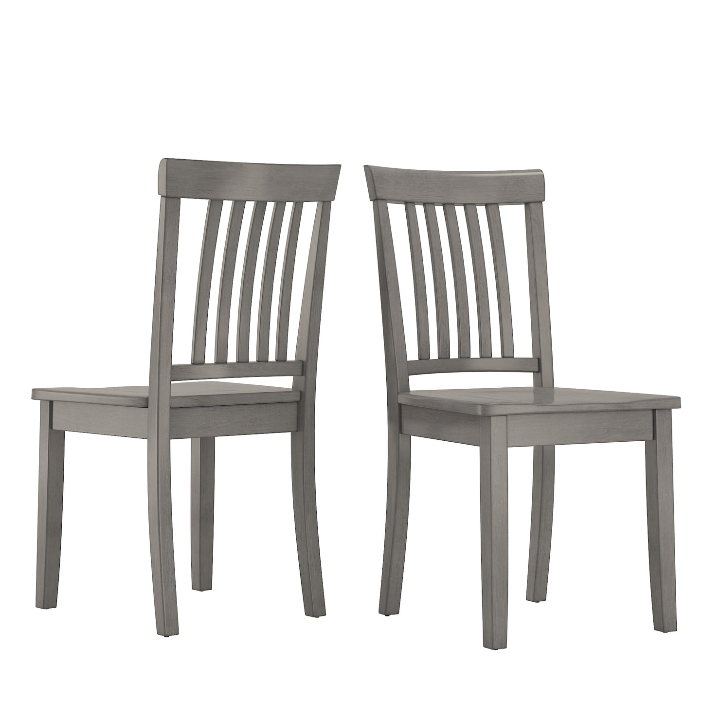Mission Back Wood Dining Chairs (Set of 2) - Antique Grey Finish