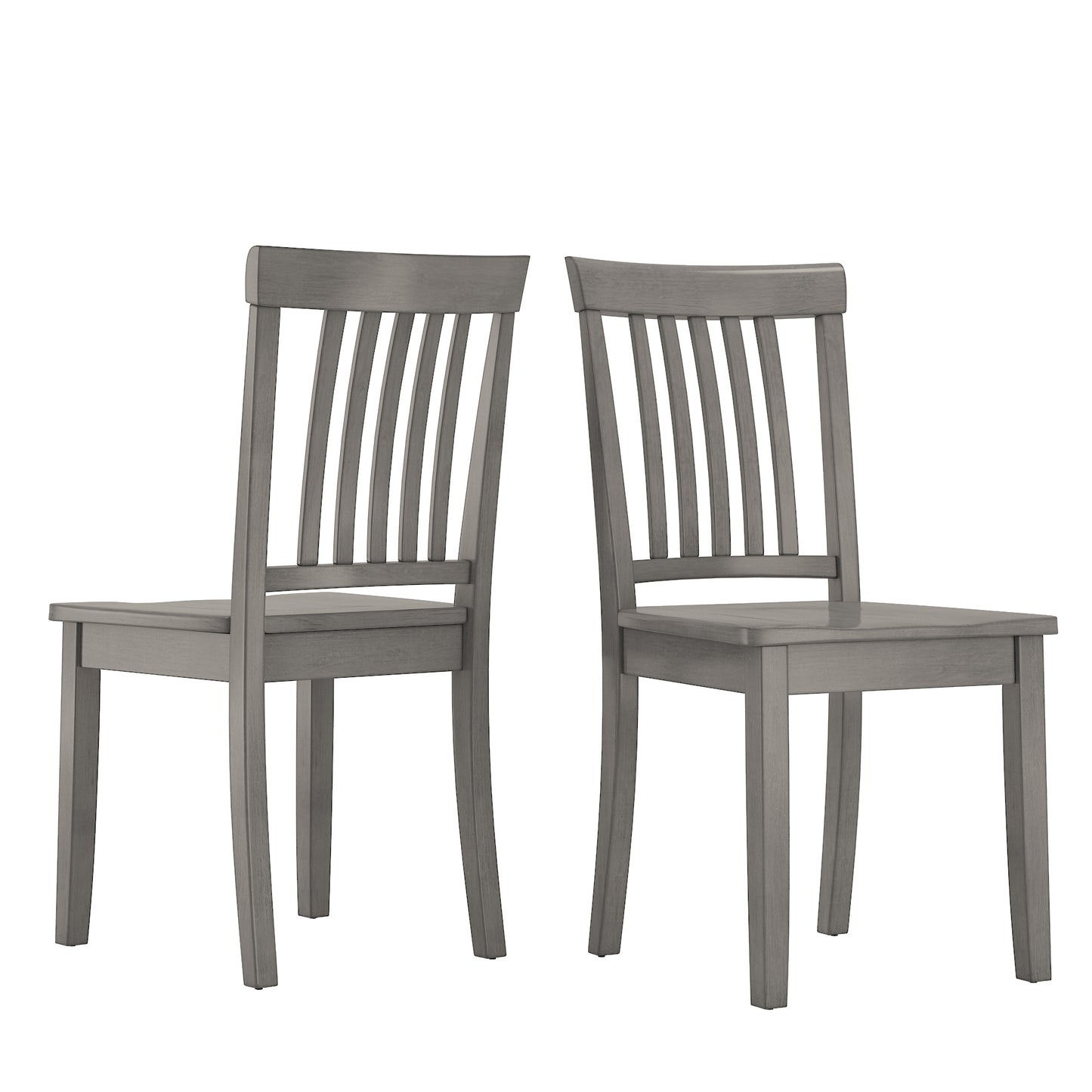 Mission Back Wood Dining Chairs (Set of 2) - Antique Gray Finish