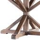 Rustic X-Base Round Pine Wood Dining Table - Pine Finish, 60-inch