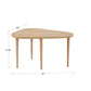 Wood Finish Teardrop 3 Legs Nesting Coffee Tables - Natural Finish