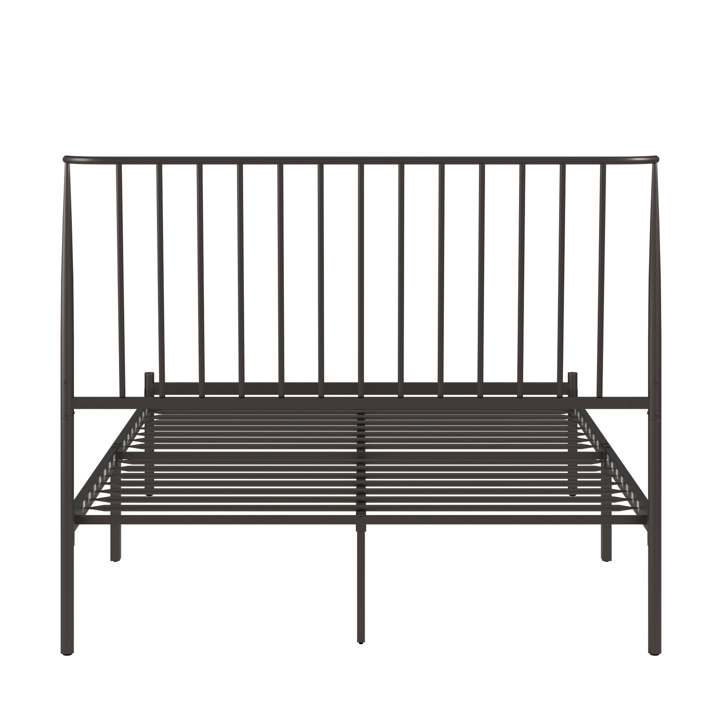 Metal Platform Bed with Curved Metal Headboard (Full Size)