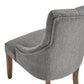 Linen Button Tufted Curved Back Dining Chairs (Set of 2) - Gray Linen