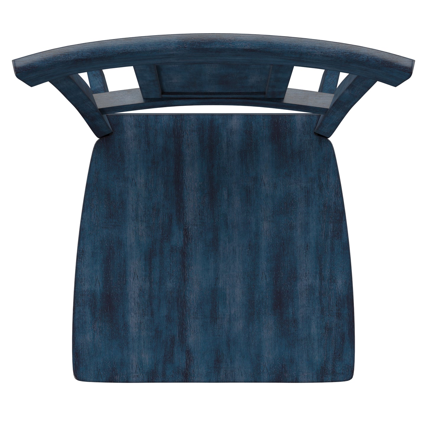 Panel Back Wood Dining Chairs (Set of 2) - Antique Dark Denim Blue Finish