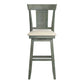 Panel Back Wood Swivel Bar Stool - Antique Sage Finish